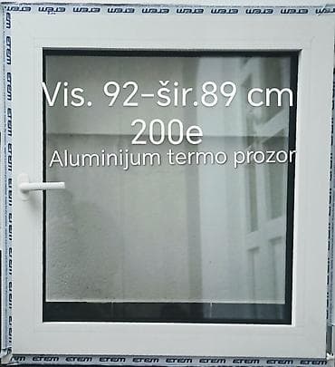 slike devojke sa ledja: Aluminijumski termo prozor ETEM - Dimenzije: visina 92 cm, širina 89 — 1