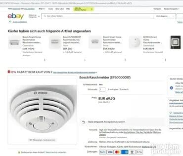 Other Electronics: *** AKCIJA *** 1171 Bosch detektor dima Ferion 1000 O; Fotoelektrični — 5