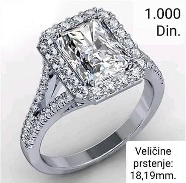 Elegantni posrebreni prsten od hirurskog čelika sa žigom S925, sa