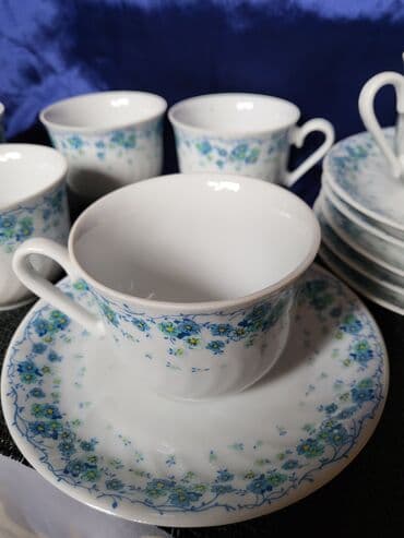 solje za caj: Solje nove za kafu,caj fena porcelan Nemacka 70te. Solje vece — 7
