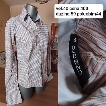 naocare u obliku srca: Ženska košulja sa prugama - Brend: OLONNO - Veličina: 40 - Dimenzije — 1