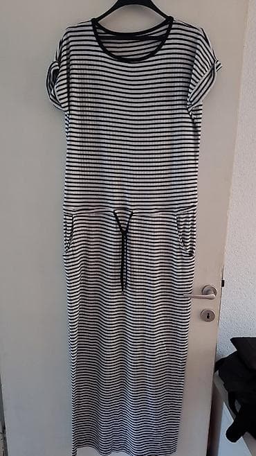 Duga prugasta haljina GoldStar – XL - Model: ležerna duga haljina sa na lalafo.rs Duga prugasta haljina GoldStar – XL - Model: ležerna duga haljina sa