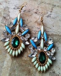 lancici sa priveskom: Original minđuše Coccinelle, Italy Prelepe minđuše sa kristalom — 1