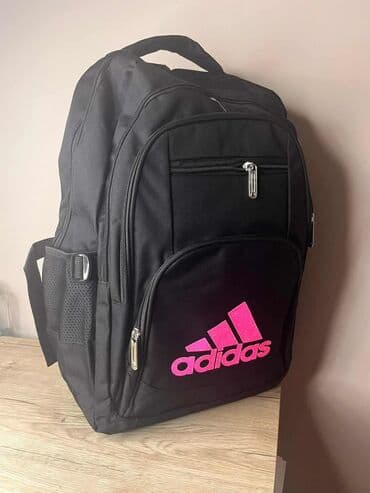 Sportske torbe i rančevi: Crni ranac sa više pregrada i sportskim logotipima - Materijal — 4