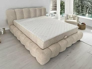 namestaj 4m nis: Tapacirani bračni krevet sa podiznim mehanizmom i spremištem Sa — 4