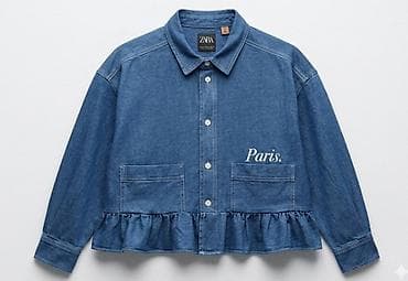 zara bluze i majice: Zara ženska teksas košulja/jaknica “Paris.” Moguc dogovor oko cene - — 1