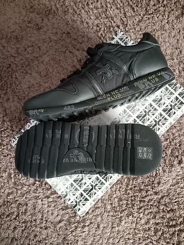 mona torba sa nitnama: Crne muške patike – casual/sportski model - Boja: potpuno crna - — 4