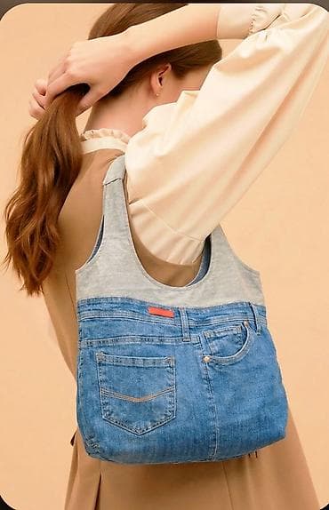 torba fashion bags: Džins torba – ručno pravljena tote/šolder torba od farmerki - — 2