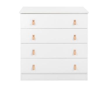 Komode i ormarići: KikkaBoo drvena komoda Elon White – model KKB4 Elegantna i — 2