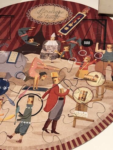 dva i po muškarca sa prevodom: Original ROUND PUZZLE Igra koja decu uci strpljenju, edukativna — 4