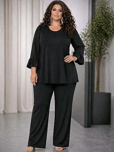 Overalls: Ženski komplet – tunika i pantalone, plus size - Dvodijelni set — 9