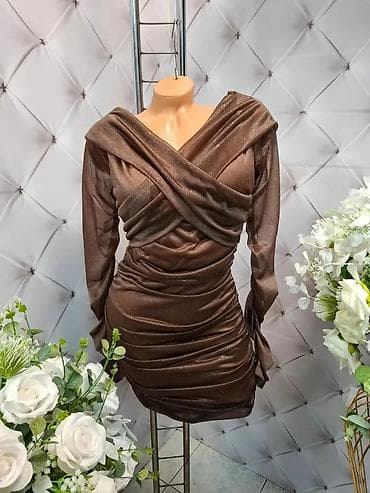 Dresses: Elegantne ženske haljine – večernji modeli sa dugim rukavima - — 4