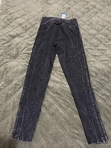 sexy helanke: ADIDAS Originals Wash Leggings women's gray color smooth vel. S — 6