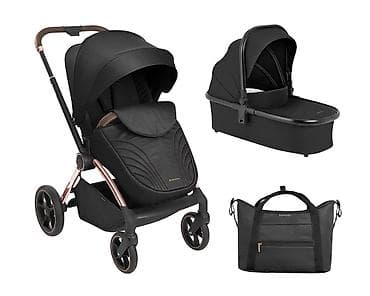 KIKKA BOO Kolica KARA black set 2u1 sa tvrdom korpom – SKU: KKB2