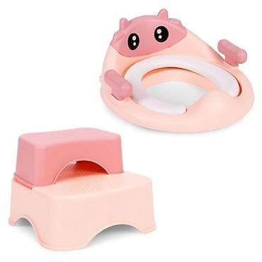 roze haljina zara: Adapter za WC šolju sa stepenicama i platformom za decu, roze, ECOTOYS — 2