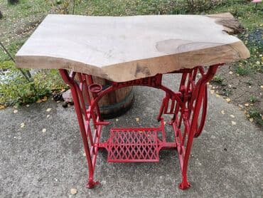 Stolovi: Rustik retro sto ploča nova od oraha 79*45 cm visina stola 76,5 cm