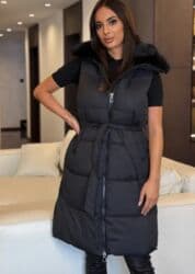 Women's Sweatshirts: Visoko kvalitetan prsluk sa krznom oko kragne. VEL M. NOVO — 1