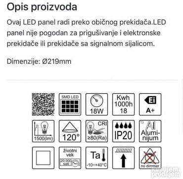lampa sa slovima: Plafonjera, Novo — 7