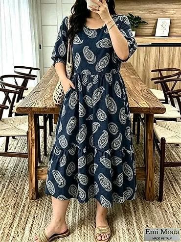bele boho haljine: Letnja midi haljina Emi Moda – Made in Italy - Kroj: midi dužina — 6
