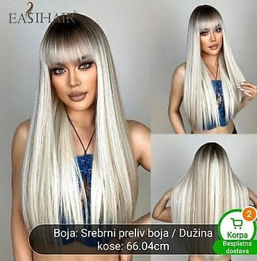 torbice za devojke: Perike – različiti modeli i boje - Tip: ravne duge perike za žene i — 3