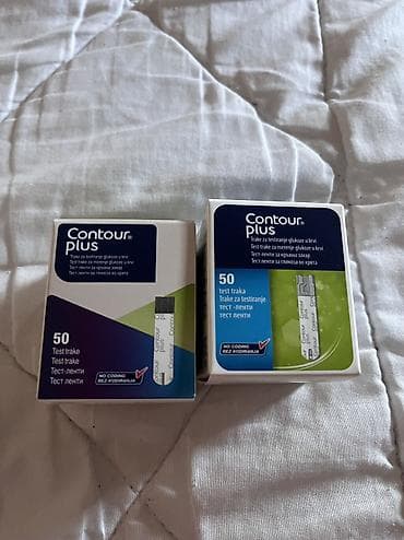 alkotester cena: Contour Plus test trake za merenje glukoze u krvi Cena po kutiji — 1
