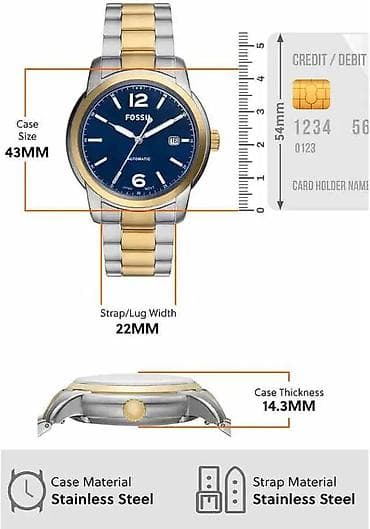 original parfem: 100% nov i nekorišćen i original FOSSIL automatski sat – dvobojni — 2