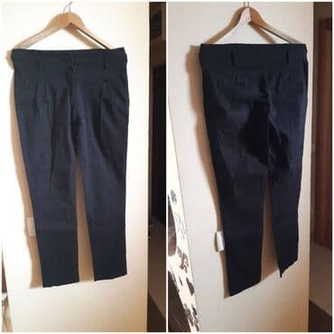 Men's Clothing: Muške crne pantalone – veličina L - Cena: 400 rsd (naznačeno na — 2