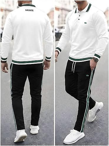 muske ski pantalone: Nove komplet trenerke Pamuk, znakovi i slova siveni Dostupne velicine — 3