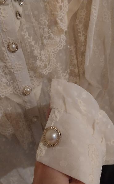 ara cipele planika: Monique ženska bluza u nežnoj boji šampanjca, za S do L – romantična — 2