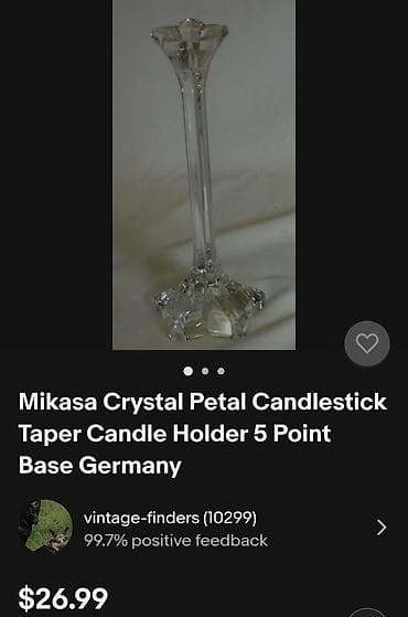 led svecnjak: Nov nemacki kristal svecnjak cvet iz 80ih.god. Svecnja nemacki,pun — 4