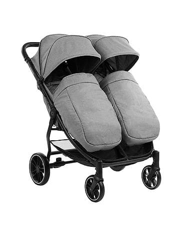 kolica za blizance: KIKKA BOO Happy 2 – kolica za blizance, light grey (SKU: KKB4) Kikka — 6