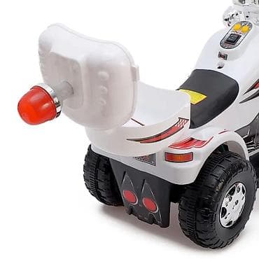 motor na 4 tocka za decu: Motor Delfino Police Beli – dečiji motor na akumulator Šifra — 4