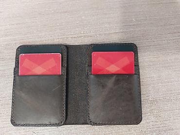 Novčanici: Kožni minimalistički novčanik/karticaš - Ručno rađen od prirodne — 2
