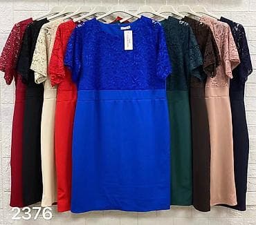 Elegantna ženska haljina midi dužine, model olovka, sa čipkanim — 3