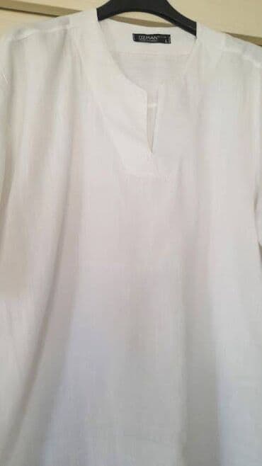 bluze c a: XL (EU 42), Cotton, Single-colored, color - White — 2
