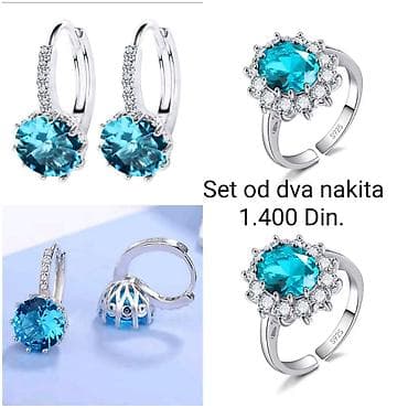 Elegantni posrebreni set od dva nakita sa žigom S925 od hirurskog