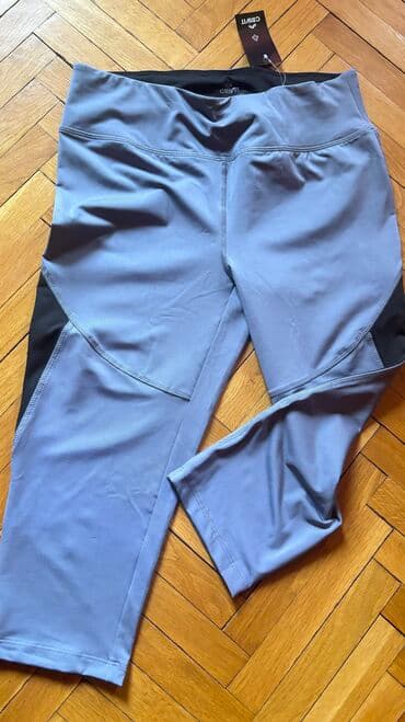 pantalone sa resama: CRIVIT helanke, nove, sa etiketom u sivoj boji sa ubacenim crnim — 7