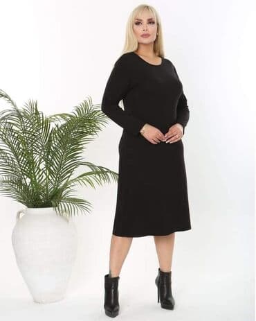 model haljine za punije osobe: Jednobojne haljine za punije dame Cena 2900 din Veličina XL, 2XL — 8