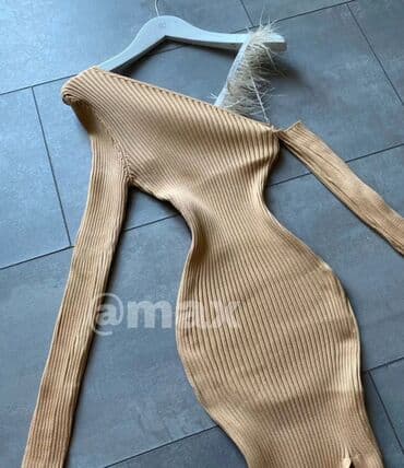 Women's Clothing: 🤎New,,Glory’’Knitted dress🤎Velicine:(Uni)S M L Boje:Lila Crna i Kamel — 5