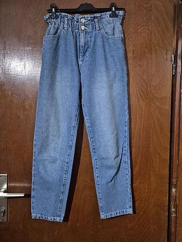 Farmerke: Rifirane farmerke – plavi denim - Kroj: ravne nogavice sa visokim — 7