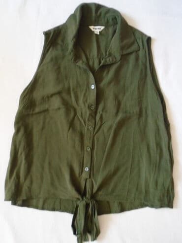 prsluk od vestacke koze: Koton, M (EU 38), Viscose, color - Khaki — 2