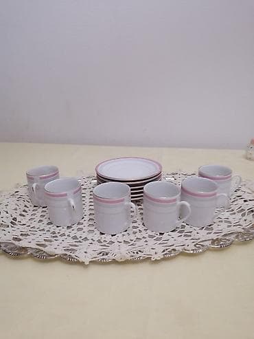 Set za kafu/čaj – 12 delova, porcelan - 6 šoljica sa ručkom - 6 na lalafo.rs Set za kafu/čaj – 12 delova, porcelan - 6 šoljica sa ručkom - 6