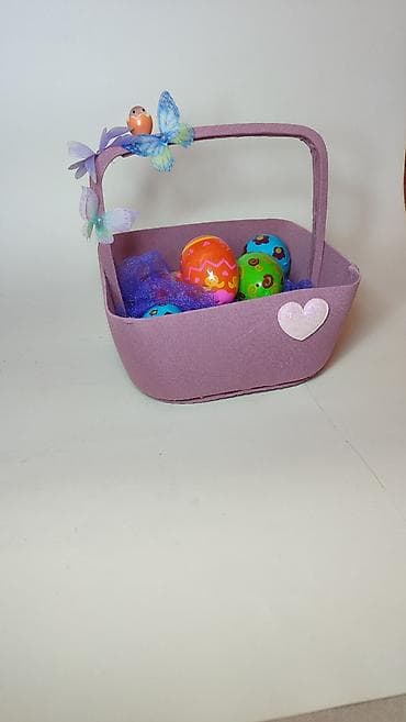 Ironing Boards: Uskršnja dekorativna korpica sa jajima - Ljubičasta korpica — 2