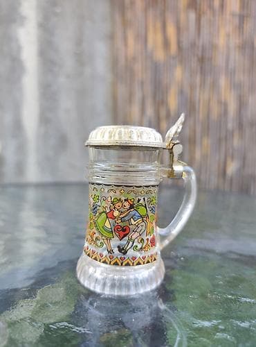 sinsay staklene posude: Staklena krigla/čašica sa poklopcem – “Original Tinnaplast” (otisak na — 1