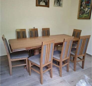 hrast namestaj krusevac: 08. Baluster 4 Dimenzije: 40 Boja hrast Stolice dupli naslon Meblo — 2