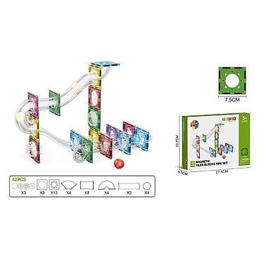 Kreativne i edukativne igračke: MAGNETNE PLOČICE 42PCS – edukativni magnetni set sa cevčicama Set — 1