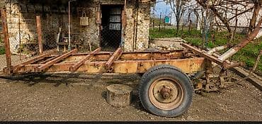 metro gume za auto: Poluprikolica/prikolica – gvozdeni ram sa osovinom - Masivan čelični — 2