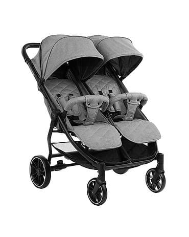 kolica za blizance: KIKKA BOO Happy 2 – kolica za blizance, light grey (SKU: KKB4) Kikka — 1
