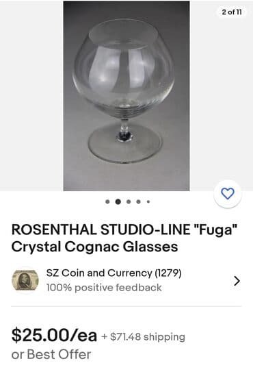 case za zestoko pice: Case Rosenthal Studio Line,kristal za zestoko pice 70,80te. Case — 4