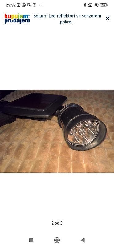 mermerne kucice za svece cena: Solarni LED reflektor sa dvostrukom glavom i senzorom pokreta - Dva — 2